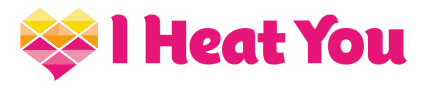 I Heat You logo - Heart and the text I Heat You